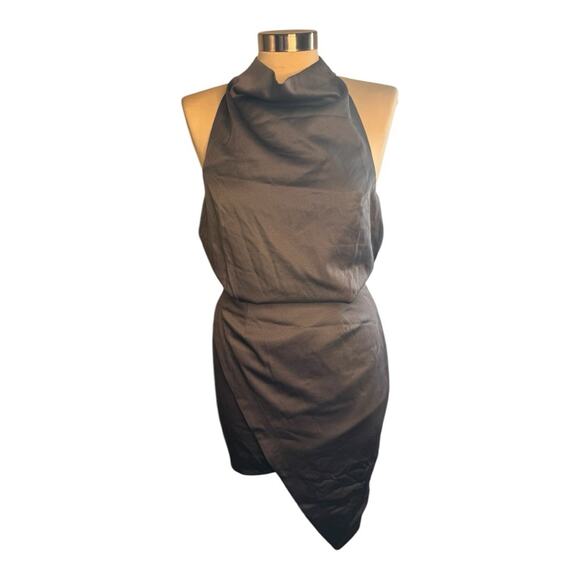 Revolve Elliatt Gray Halter Asymmetrical Dress - Picture 4 of 9